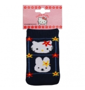 Chaussette Hello Kitty et lapin bleu fonce iphone 3G/3GS