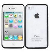 Bumper noir avec Vitre Avant et Arrière pour iPhone 4/4S