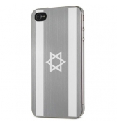 Plaque arrière en aluminium brossé Moxie Topalu Israël pour iPhone 4 / 4S
