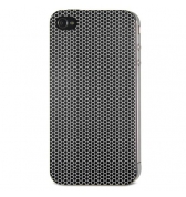 Plaque arrière en aluminium brossé Moxie Topalu Graphite pour iPhone 4 /4S