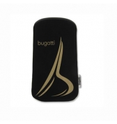Slim Case Bugatti Soft Touch Neopren noir golden iPhone 3g 3gs