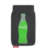 Chaussette universelle Coca Cola bouteille verte sur fond gris