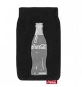 Chaussette universelle Coca Cola bouteille grise sur fond noir