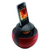 Station d'accueil sony rouge boule musique son a 360&deg; - mfi