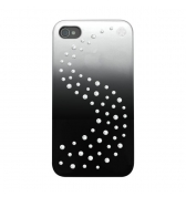 Bling My Thing Coque metallique Swarovski Milkyway argent iPhone 4 / 4S.