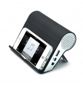 Haut-parleur amplificateur de son noir pour iPhone / Samsung / Nokia / HTC / MP4, MP5