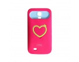 Coque rigide phosphorescente rose avec support vidéo pour Galaxy S4