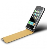 Etui cuir noir a rabat vertical special iPhone 4/4S