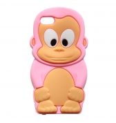 Coque singe silicone rose pour iPhone 4 et 4S 