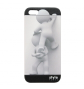 Coque bonhommes style noir et blanc pour iPhone 5