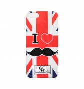Coque rigide I love moustache Angleterre pour iPhone 5