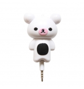 Amplificateur de son ourson blanc mini jack 3.5mm