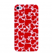 Coque coeurs rouges love  iPhone 4 4S