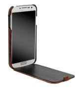 Etui clapet Krusell Tumba gamme SlimCover marron &agrave; rabat pour Samsung Galaxy S4