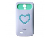 Coque rigide phosphorescente verte pale avec support vidéo pour samsung Galaxy S4