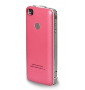 Coque Rose avec batterie intégrée 2200mAh PowerCase Moxie pour iPhone 4/4S