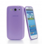 Coque imatt violette transparente Muvit pour Samsung Galaxy S3 i9300