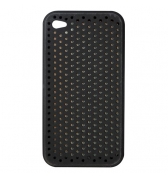 Housse silicone Noire perfor&eacute; iPhone 4 
