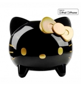 Enceinte Hi Fi Hello Kitty noir et or avec dock de charge iPhone 4 4S iPhone 3g 3gs iPod