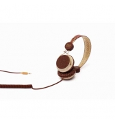 Casque audio Hello Kitty beige et chocolat jack 3.5mm