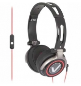 Casque ferm&eacute; et micro Vertex rouge et noir