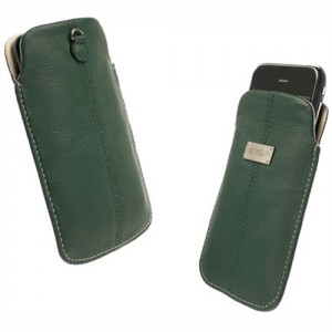 Etui de protection Krusell Pouch vert en cuir Luna Large 