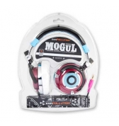 Casque Ifrogz stereo arceau larges hauts parleurs blancs et rouges 