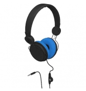 Casque Delta Colorblock noir et bleu Jack 3.5 mm