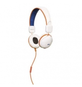 Casque Blanc et orange en cuir Bluevibes Slim IN2