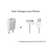 Chargeur plus cable data compatible pour iPhone / iPod 