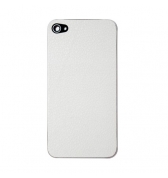 Vitre arri&egrave;re cuir blanc iPhone 4