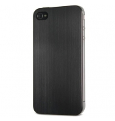 Plaque arriére Moxie en aluminium brossé Noire pour iPhone 4 / 4S