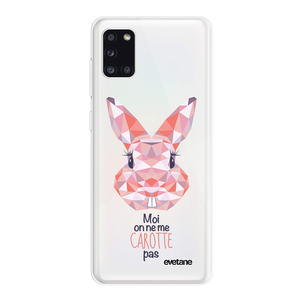 -7⬠sur Coque pour Samsung Galaxy A31 souple transparente Lapin moi on ne me carotte pas Motif coque silicone samsung a31