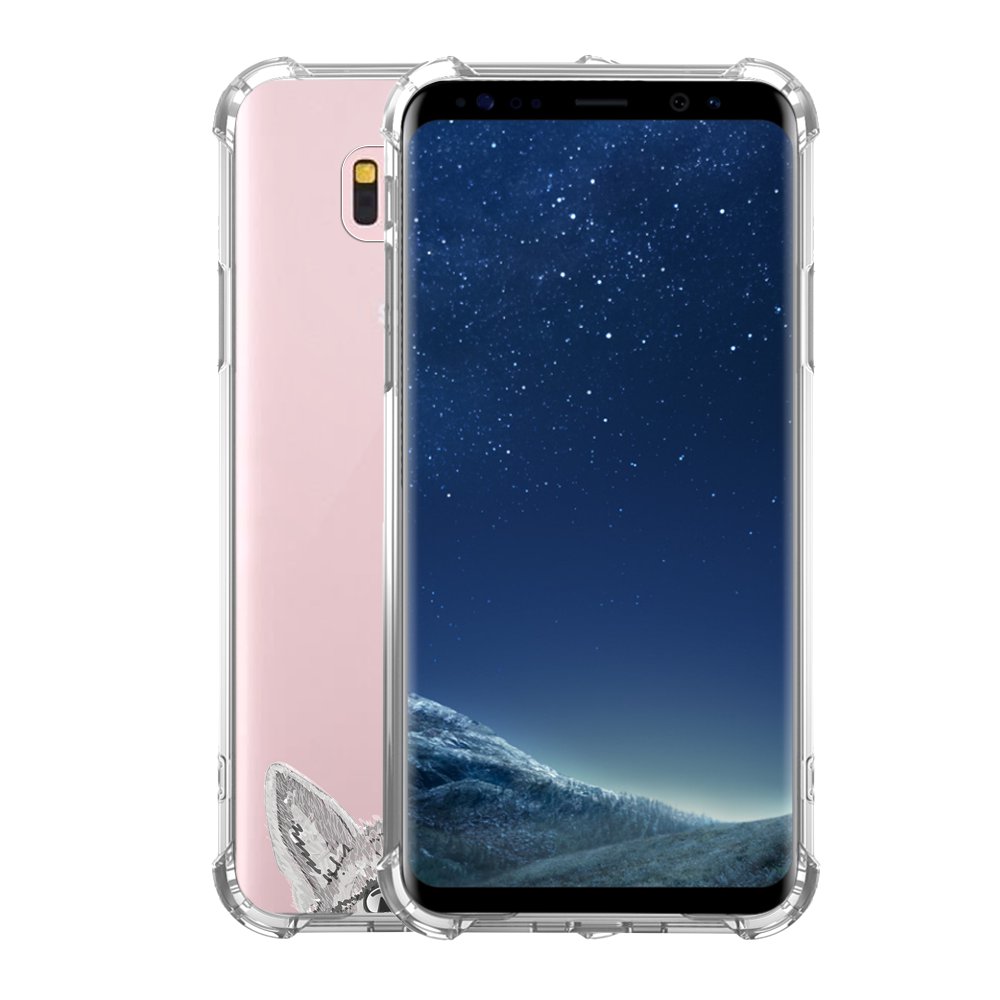-5�?� sur Coque pour Samsung Galaxy S8 anti-choc souple angles renforc?�s transparente Chat Miaou 