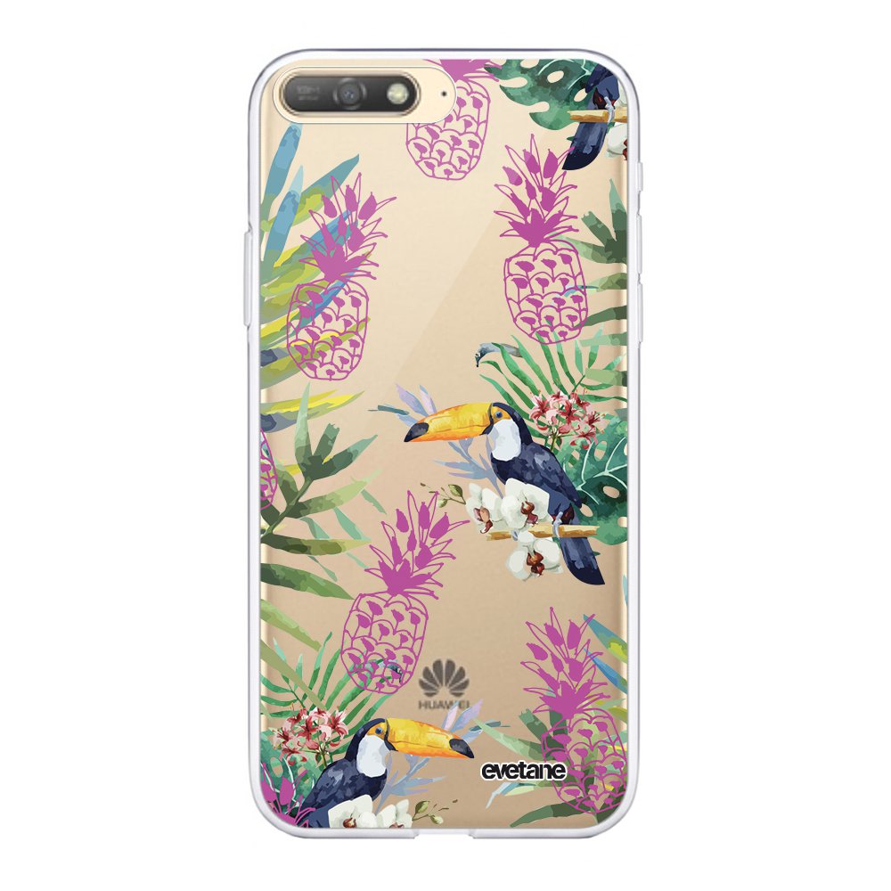 -10⬠sur Coque pour Huawei Y6 2018 360 intégrale transparente Jungle Tropicale Tendance coque personnalisable huawei y6 2018