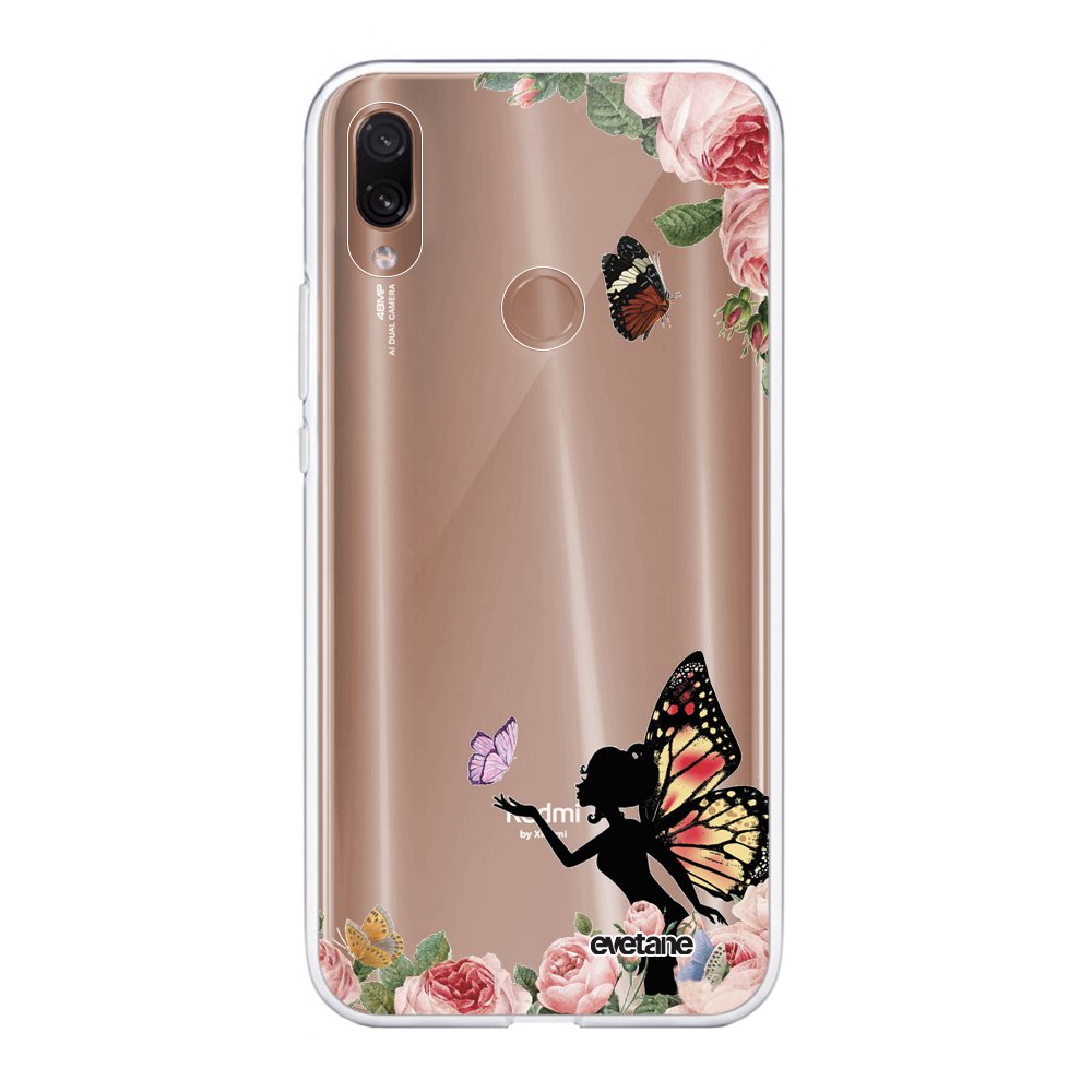5€ sur Coque pour Xiaomi Redmi Note 7 souple transparente Fée papillon