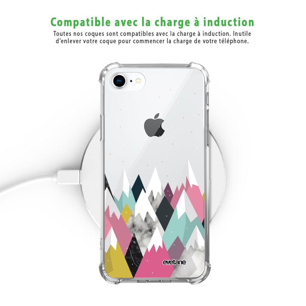 Custodia TPU Con Cuori Glitter Per IPhone 7/8/SE 2020/SE 2022 | Morbida E Antiurto | Blu