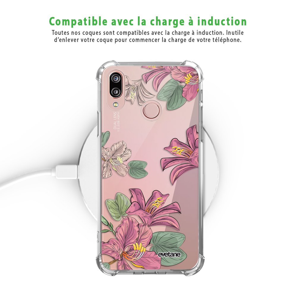 Étui Collier Pour Huawei P20 Pro - Coque Avec Cordon Noir Et Or - Protection Complète