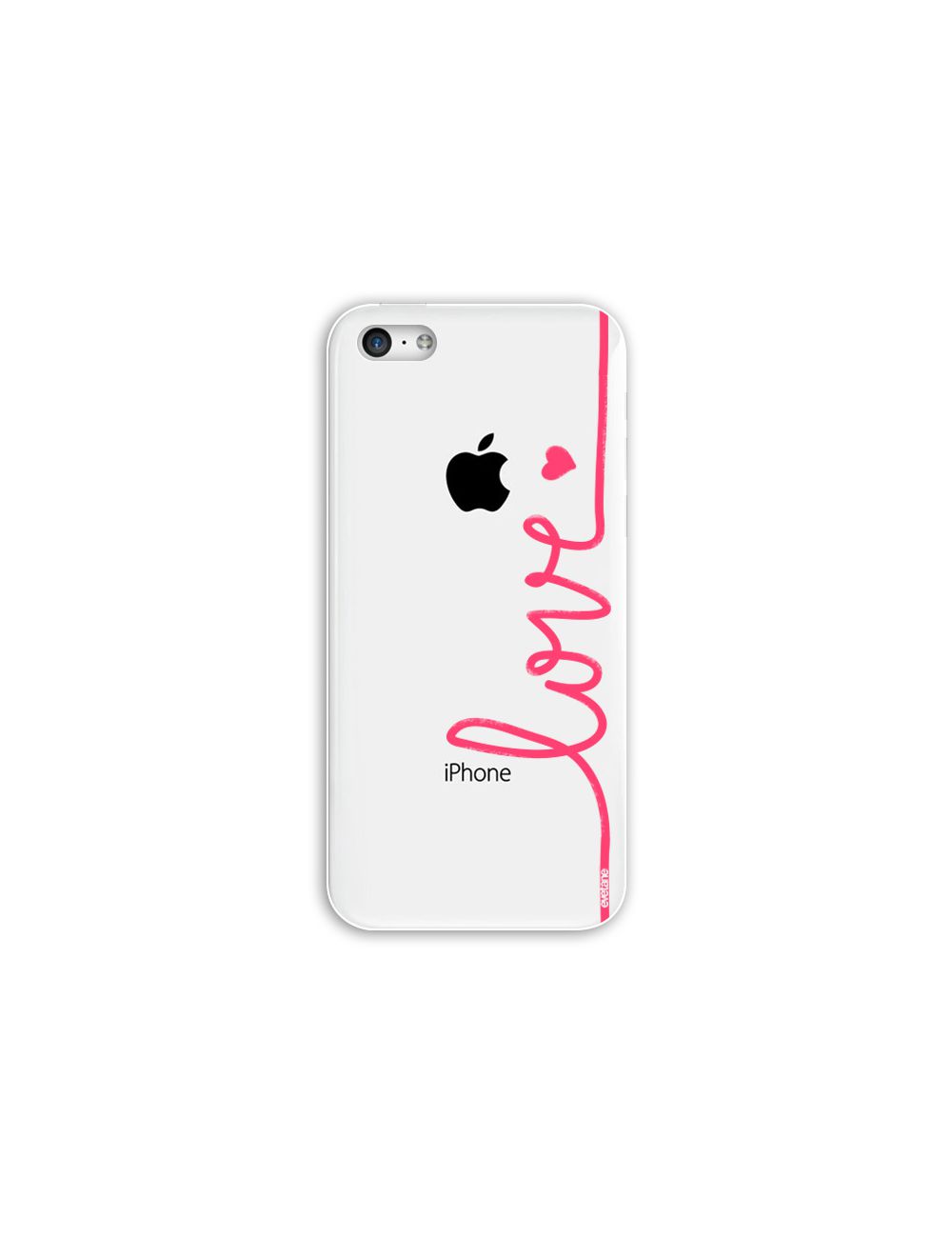 Coque Iphone Transparente Qui Ne Jaunit Pas -15€91 sur Coque pour iPhone 5C rigide transparente Love Ecriture