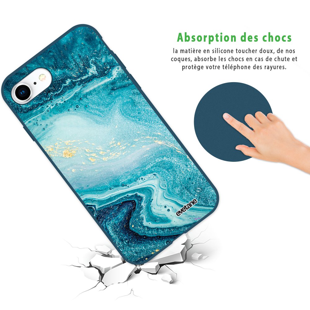 17 sur Coque pour iPhone 7/8/ iPhone SE 2020 Silicone Liquide Douce
