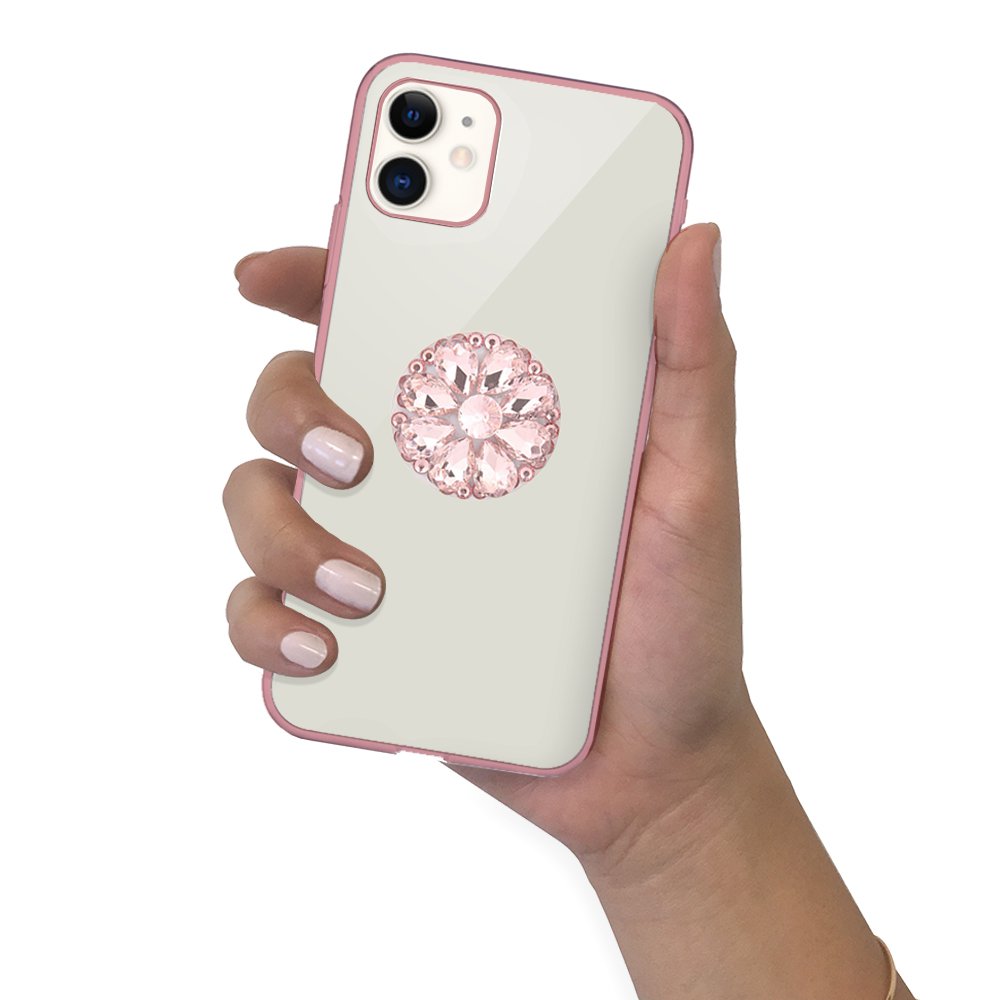 Coque pour iPhone 11 silicone transparent contour rose ...