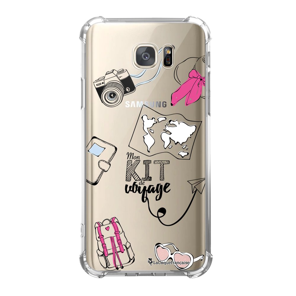 -4â¬98 sur Coque pour Samsung Galaxy S7 anti-choc souple avec angles renforcés Mon kit de voyage coque silicone samsung galaxy s7