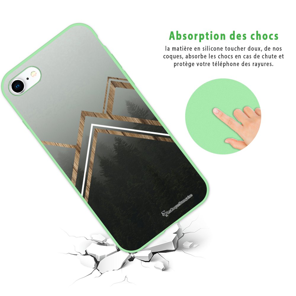 Funda De Silicona Transparente La Coque Française Para IPhone 7/8/SE 2020/2022 - Diseño Peonías, Protección Antigolpes